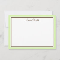Custom Name Flat Note Card