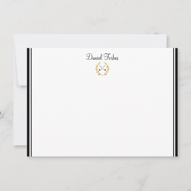 Custom Name Flat Note Card (Front)