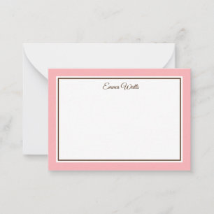 Custom Name Flat Note Card