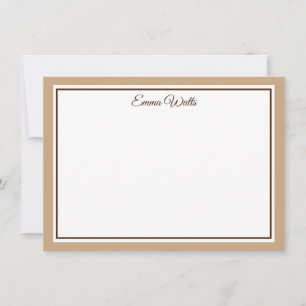 Custom Name Flat Note Card