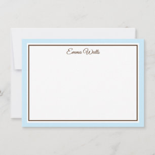 Custom Name Flat Note Card