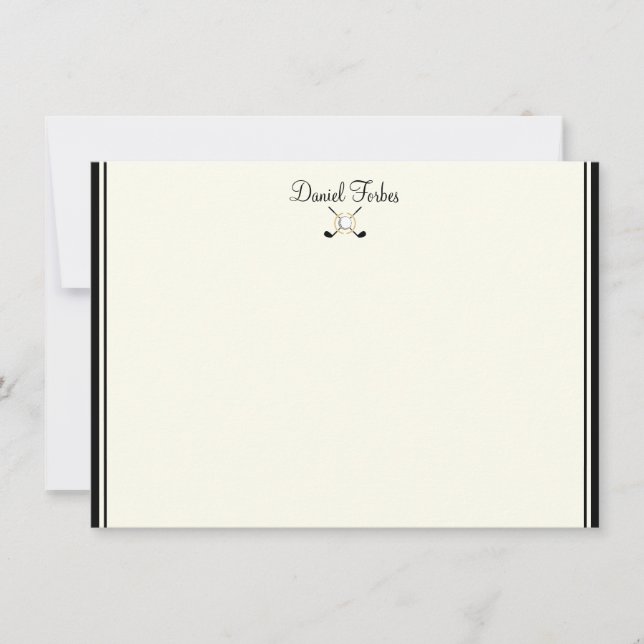 Custom Name Flat Note Card (Front)