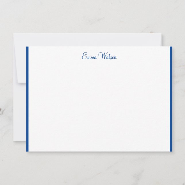 Custom Name Flat Note Card (Front)