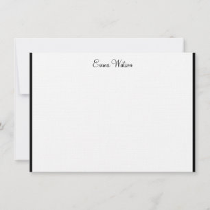 Custom Name Flat Note Card