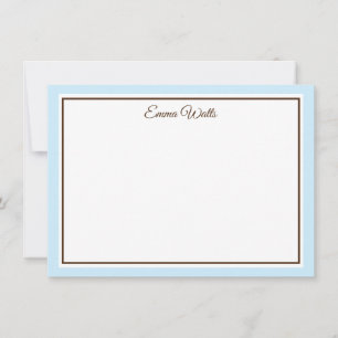 Custom Name Flat Note Card