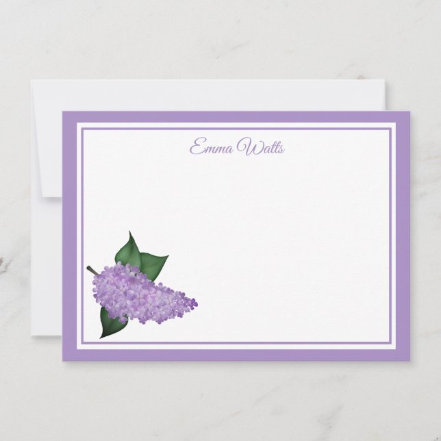 Custom Name Flat Note Card (Front)