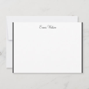 Custom Name Flat Note Card