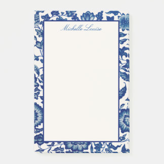 Custom Name Floral Flat Post-Its Post-it Notes