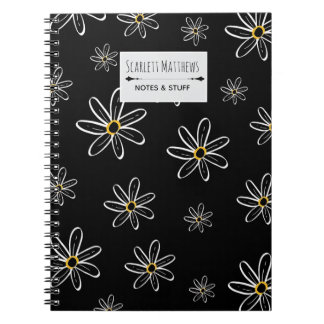 Custom Name Floral Notebook