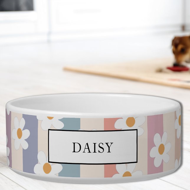 Custom Name Floral Pastel Stripes Pet (Creator Uploaded)