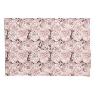 Custom Name Floral Pattern Pillowcase