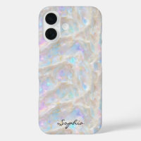 Custom Name Fluid Iridescent Gold Opal Girly