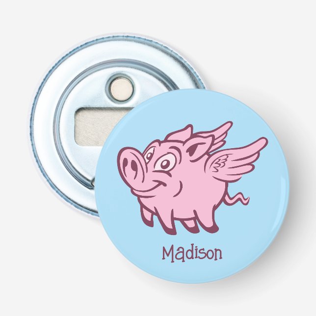 Custom Name Flying Pig Bottle Opener (Front)