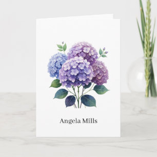 Custom Name Folded Note Card