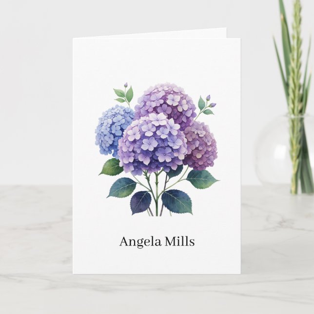 Custom Name Folded Note Card (Front)