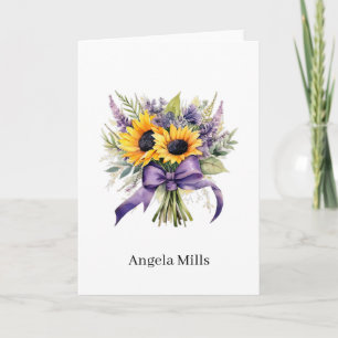 Custom Name Folded Note Card