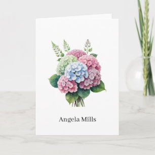Custom Name Folded Note Card
