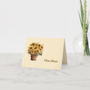 Custom Name Folded Note Cards