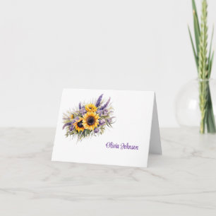 Custom Name Folded Note Cards