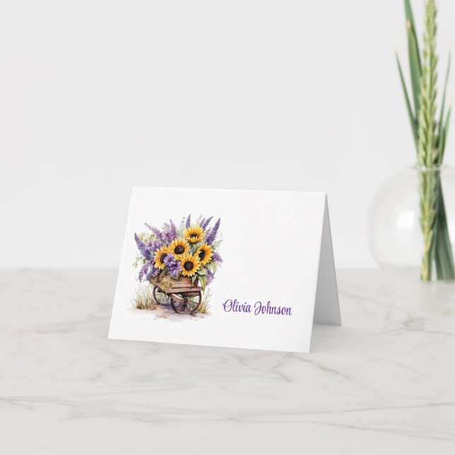 Custom Name Folded Note Cards (Front)