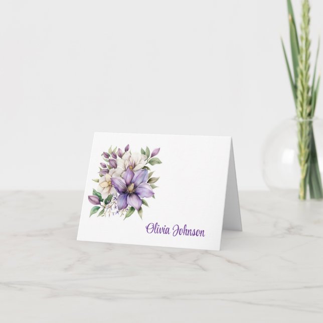 Custom Name Folded Note Cards (Front)