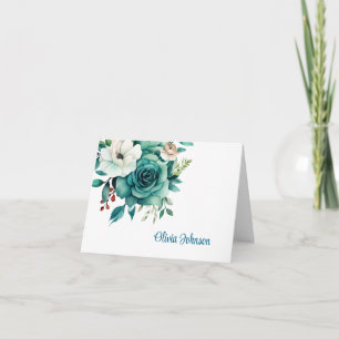 Custom Name Folded Note Cards