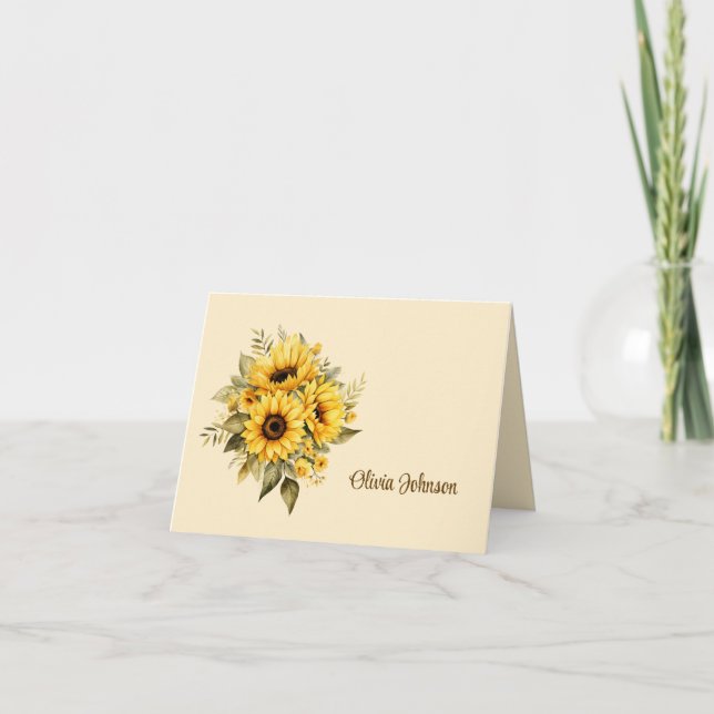 Custom Name Folded Note Cards (Front)