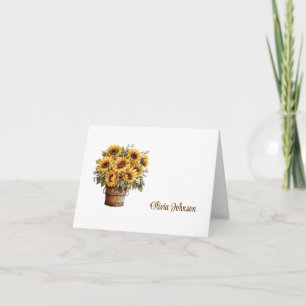 Custom Name Folded Note Cards