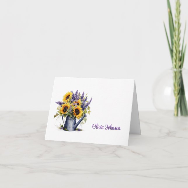Custom Name Folded Note Cards (Front)