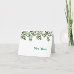 Custom Name Folded Note Cards