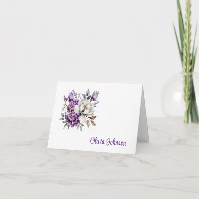 Custom Name Folded Note Cards (Front)
