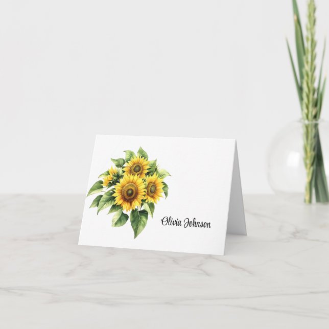 Custom Name Folded Note Cards (Front)