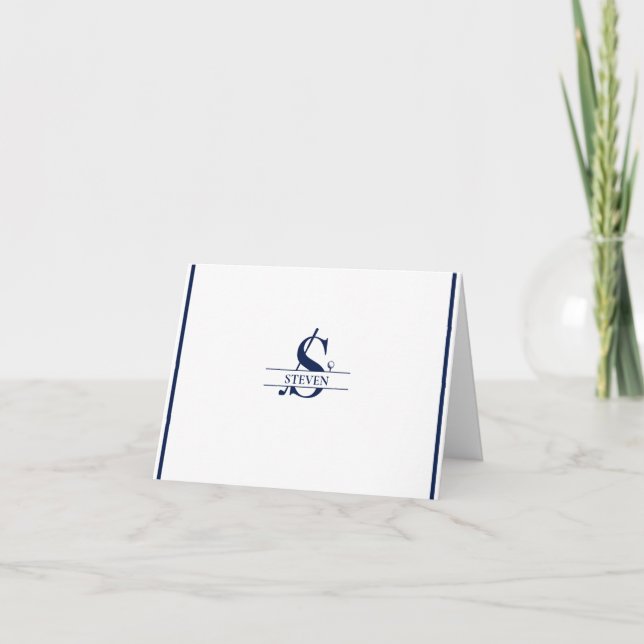 Custom Name Folded Note Cards Golf  (Front)