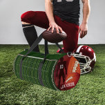 Custom Name Football Bag | Personalised Number<br><div class="desc">This trendy gift features a jersey number patch design and your choice of personalisation. Add their jersey number, name, school or college, class year, or any other personalisation. All colours can be changed. Great for both a high school or college graduate. A stylish and simple gift for any occasion! Graduation,...</div>