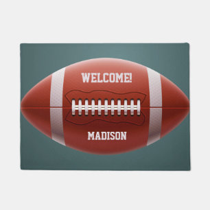 Custom name Football door mats