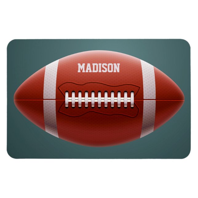 Custom name Football magnet (Horizontal)