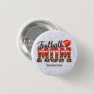 Custom Name Football Mum   Mother's Day 3 Cm Round Badge