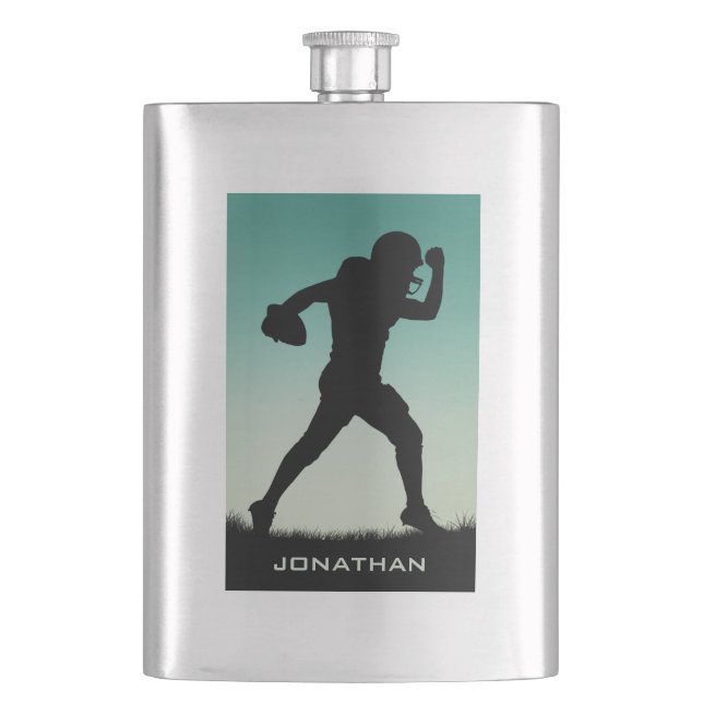 Custom name Football Player flask (Front)