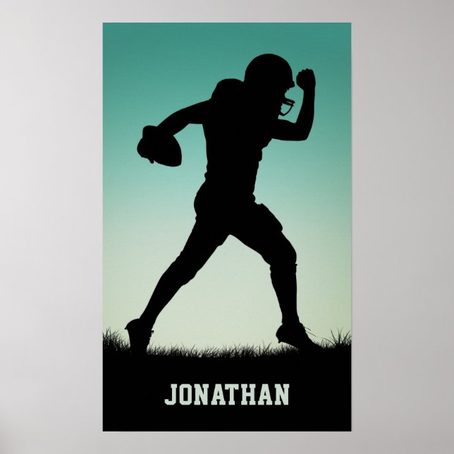 Custom name Football Player poster (Front)