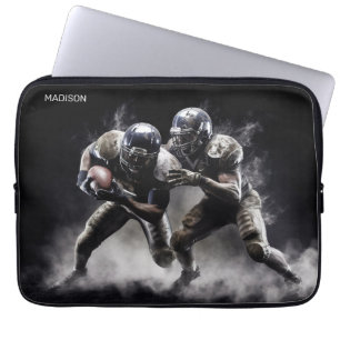 Custom Name Football Players Illustration Laptop Sleeve