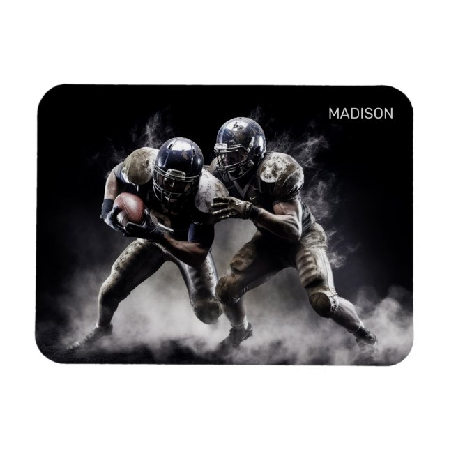 Custom Name Football Players Illustration Magnet (Horizontal)