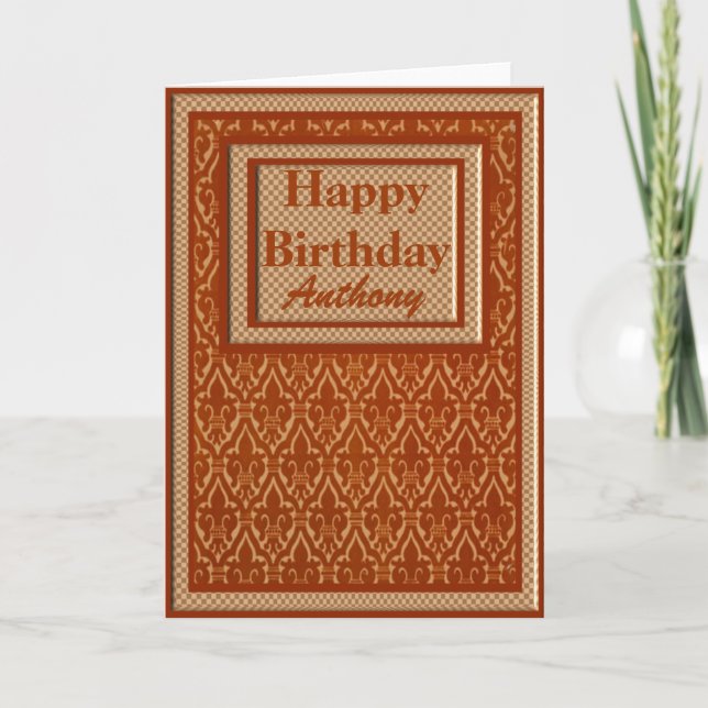 Custom Name Formal Birthday Card (Front)