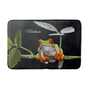 Custom Name Frog Bath Mat