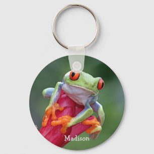 Custom name Frog Key Ring