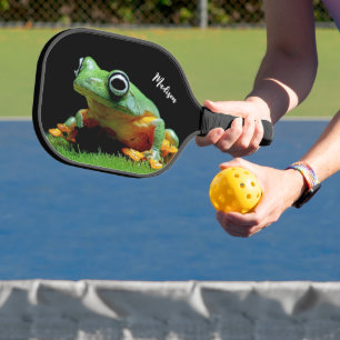 Custom Name Frog Pickleball Paddle