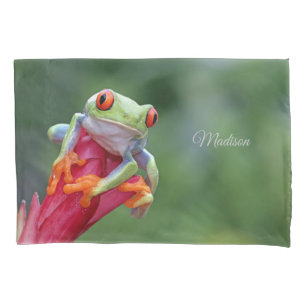 Custom Name Frog Pillow Case