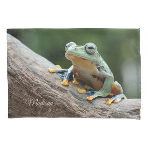 Custom Name Frog Pillow Case
