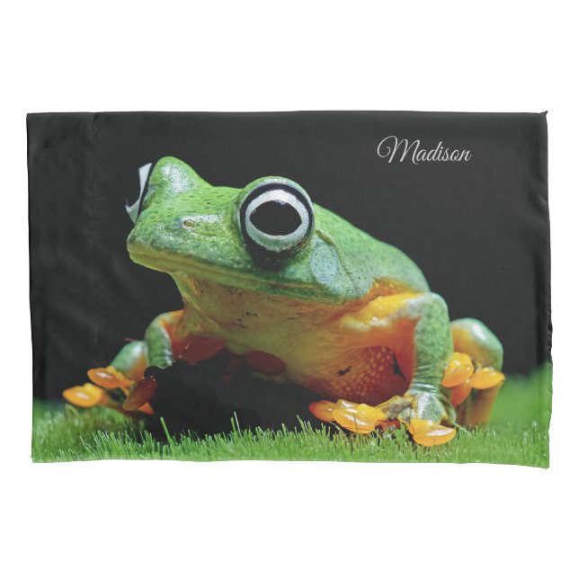 Custom Name Frog Pillowcase (Front)