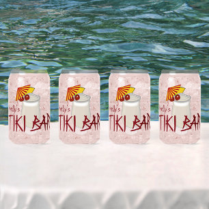 Custom Name Frozen Drink Tiki Bar Can Glass