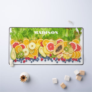 Custom Name Fruits & Salad Desk Mat